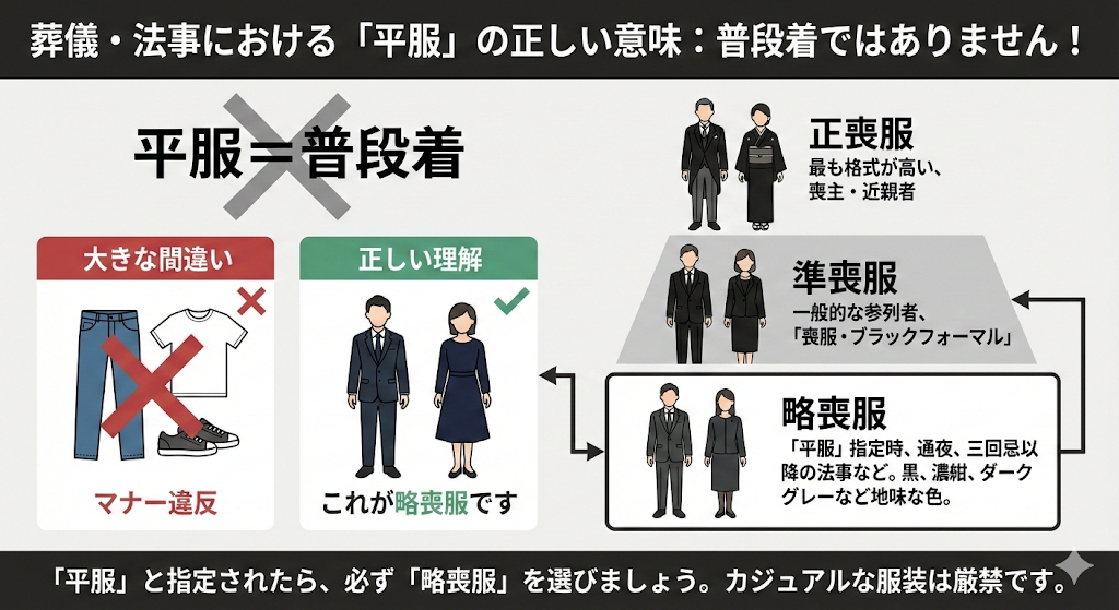 「平服＝普段着」は大きな間違い