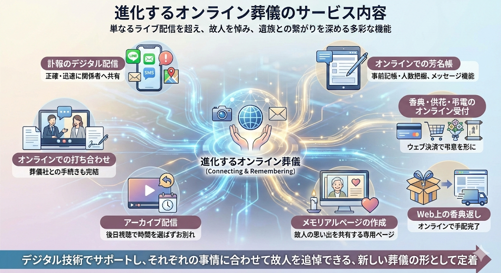 進化するオンライン葬儀のサービス内容