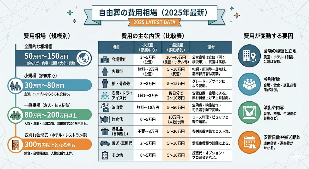 自由葬の費用相場(2025年最新)