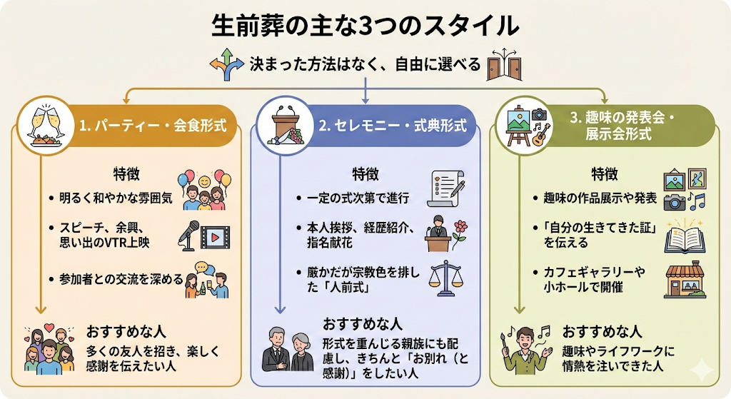 生前葬、どんなスタイルがある?主な3つの形式